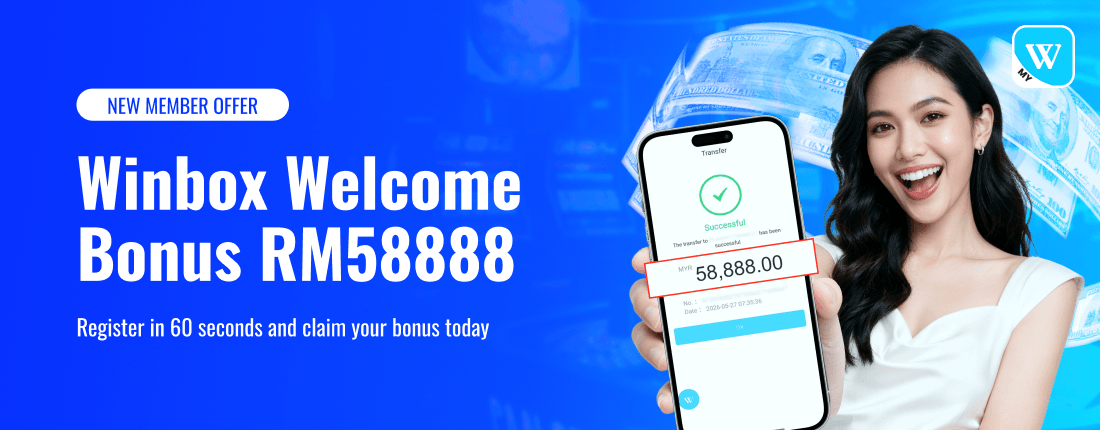 Winbox welcome bonus RM58888